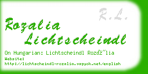 rozalia lichtscheindl business card